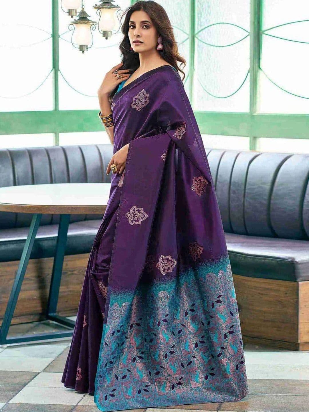 revika Woven Design Zari Art Silk Designer Kanjeevaram Saree - view 1