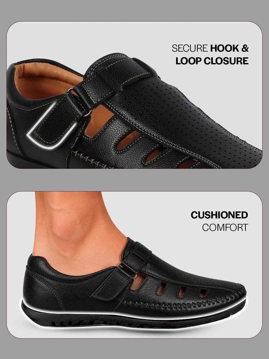 FAUSTO Men PU Shoe-Style Sandals thumbnail 5