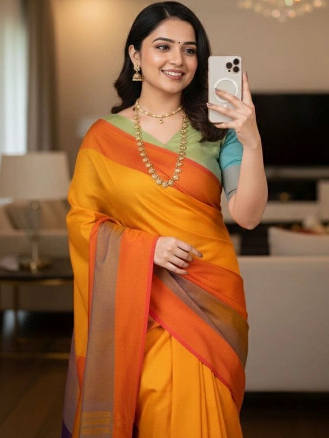 Owee Silk Cotton Designer Saree thumbnail 5