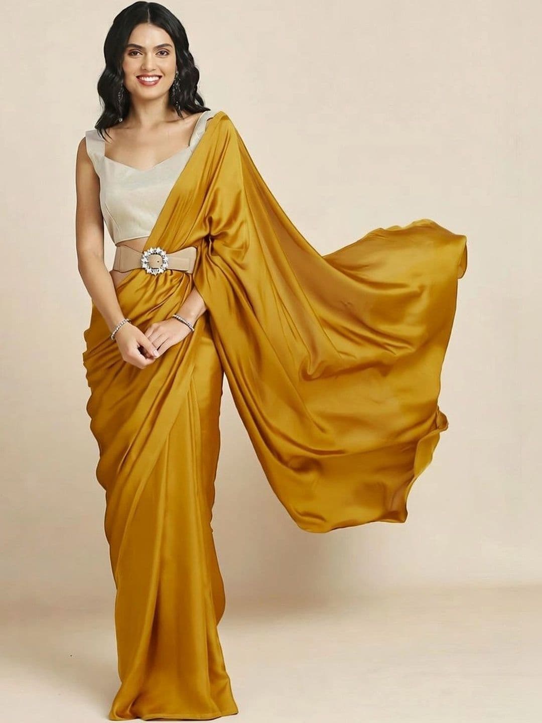 Durga Enterprises Colourblocked Saree - view 1