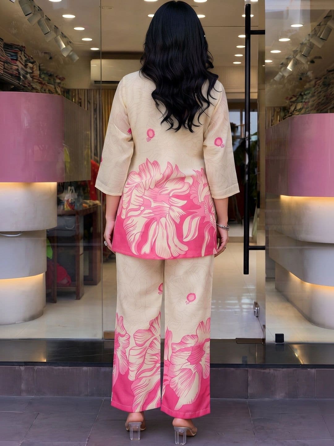 Anouk Floral Cotton Printed Tunic with Trousers thumbnail 4