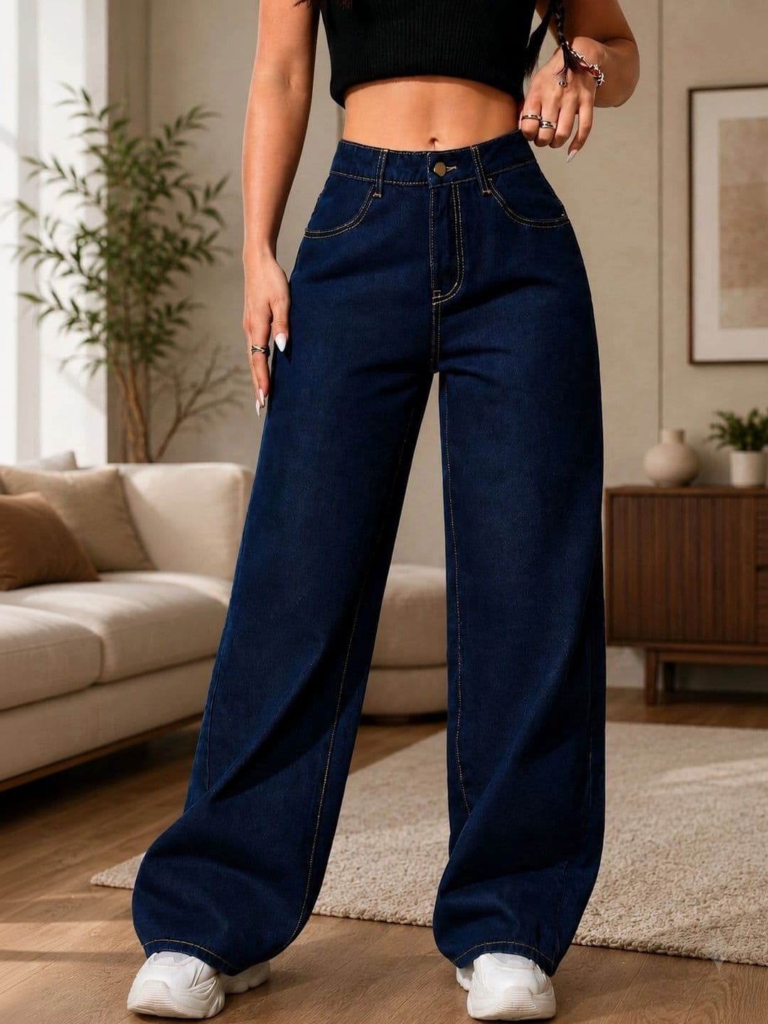 DENIMLOOK Women Flared High-Rise Jeans - view 1