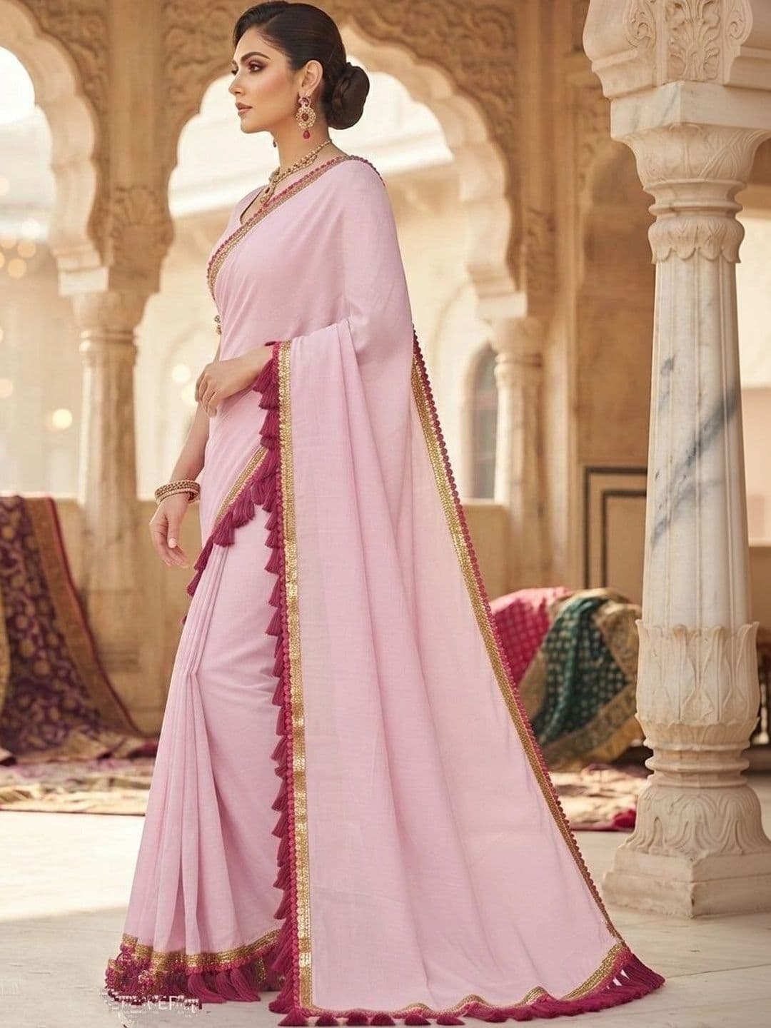 VILLE FASHION Woven Design Zari Pure Cotton Saree thumbnail 2