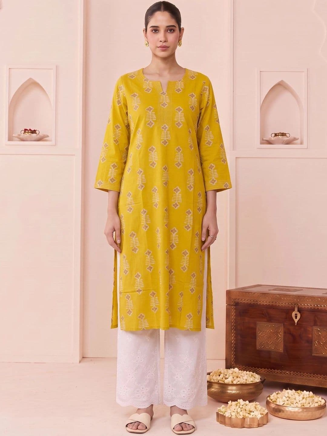 COTTON CULTURE Women Ethnic Motifs Printed Indie Prints Kurta - view 1