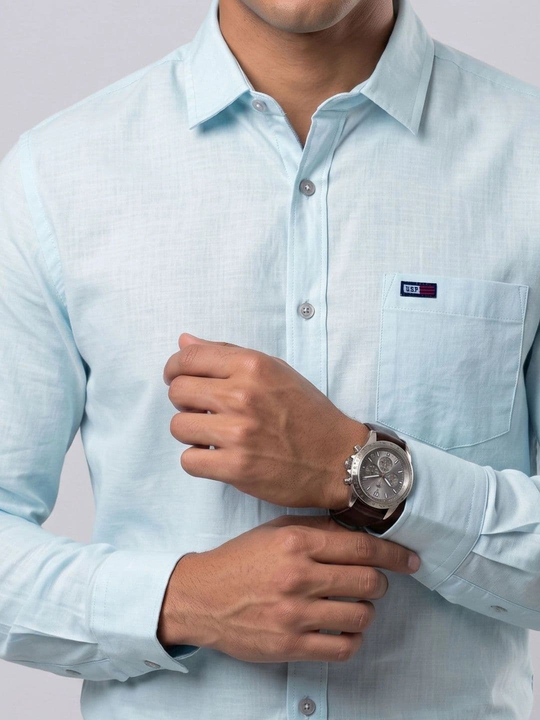 U.S. PITCHERS Men Modern Slim Fit Casual Shirt thumbnail 7