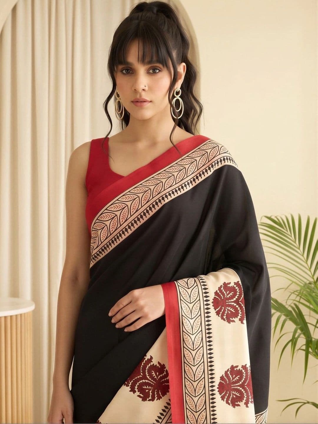 Saree mall Silk Blend Designer Dabu Sarees thumbnail 6