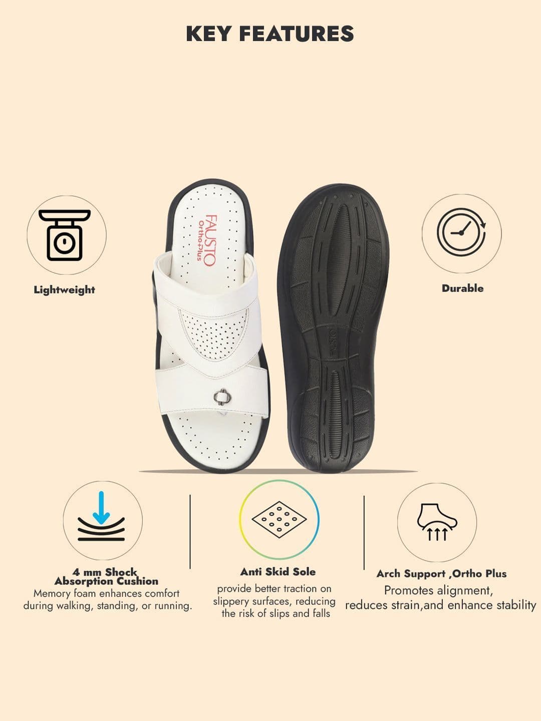 FAUSTO Men PU Comfort Sandals thumbnail 4