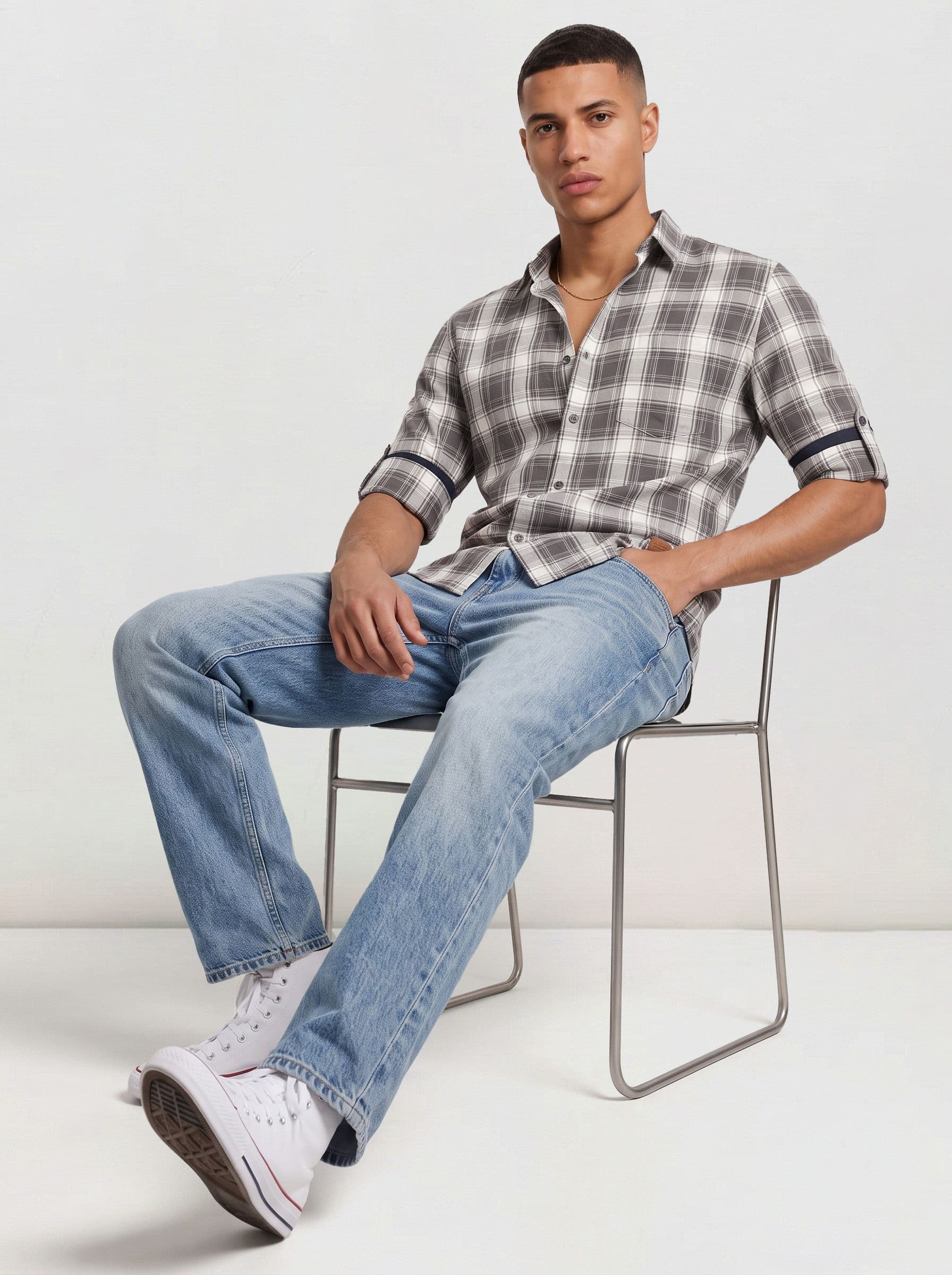 Roadster Life Co. Soft Touch Twill Plaid Casual Shirt thumbnail 5