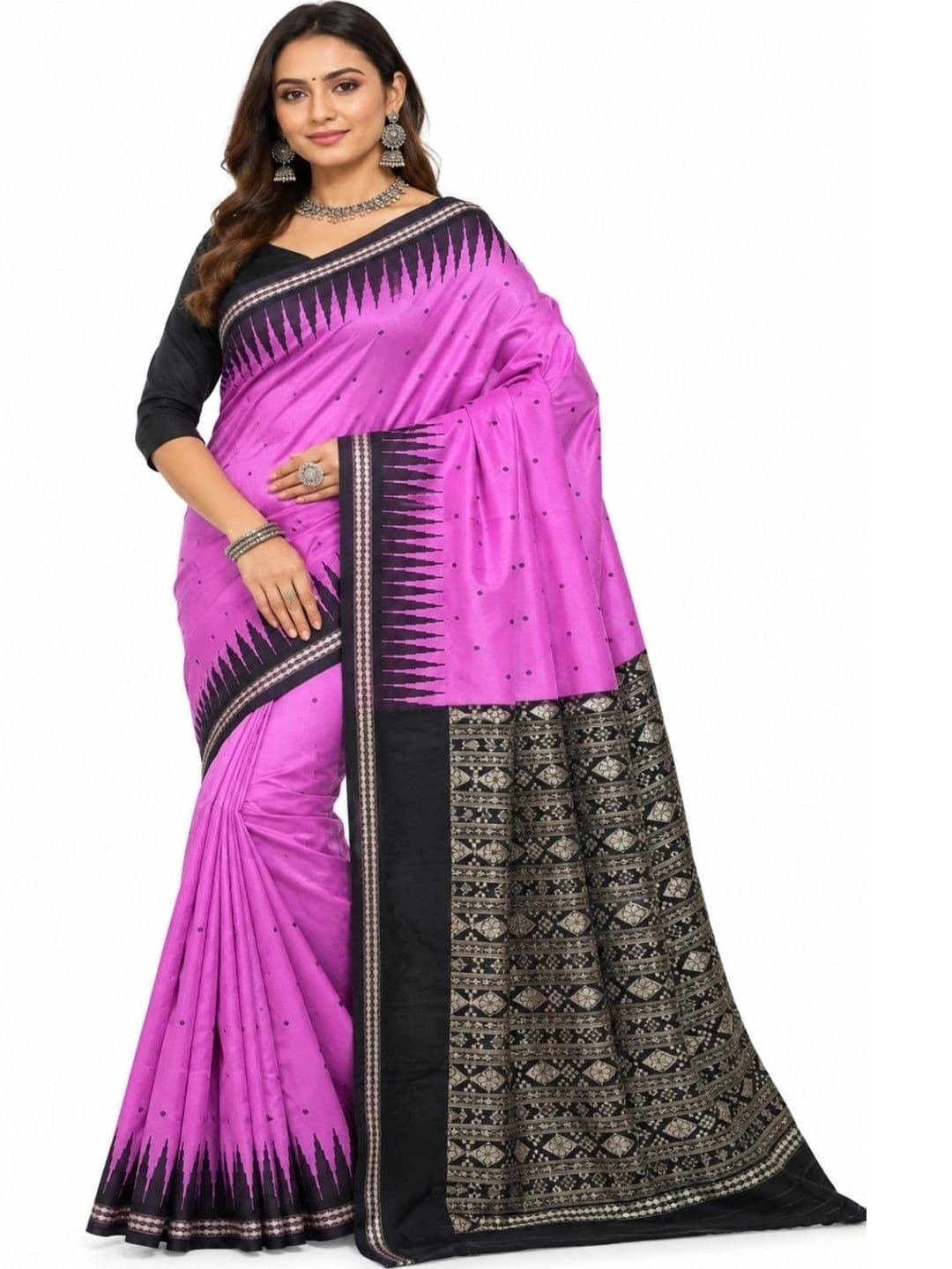 SHOPSILK Woven Design Zari Art Silk Sambalpuri Saree - view 1