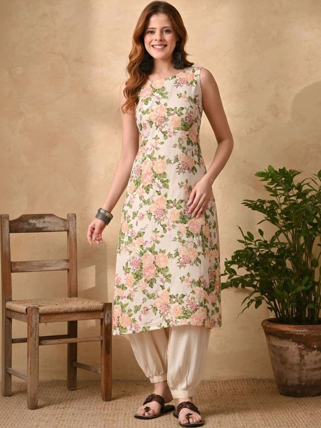 SANTOLIYA Women Floral Printed Floral Kurta - view 1