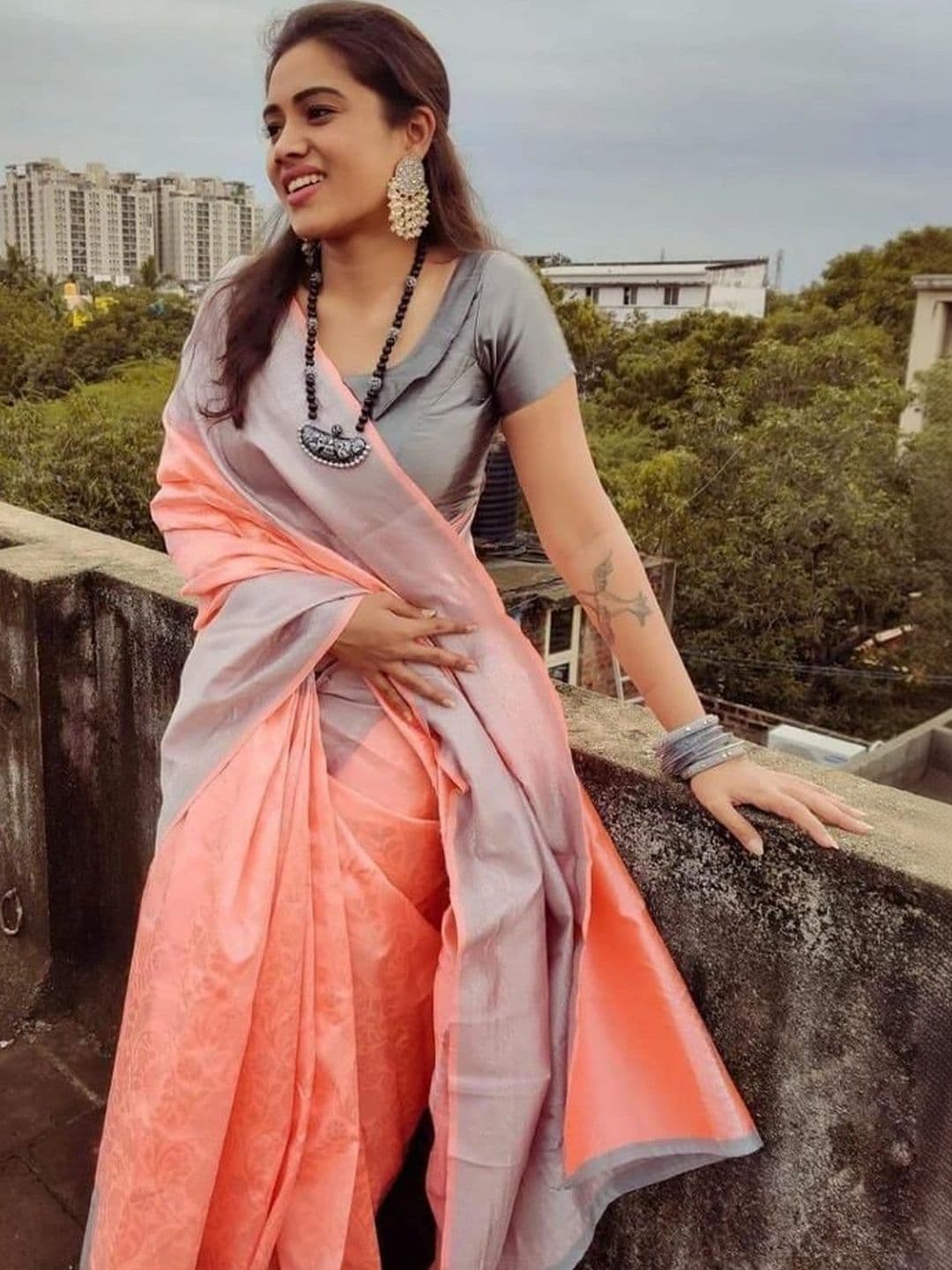 revika Woven Design Zari Art Silk Designer Kanjeevaram Saree thumbnail 3