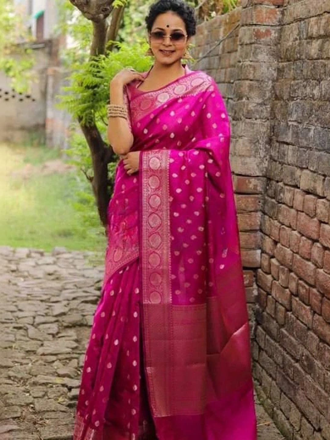 revika Woven Design Zari Art Silk Designer Kanjeevaram Saree thumbnail 5