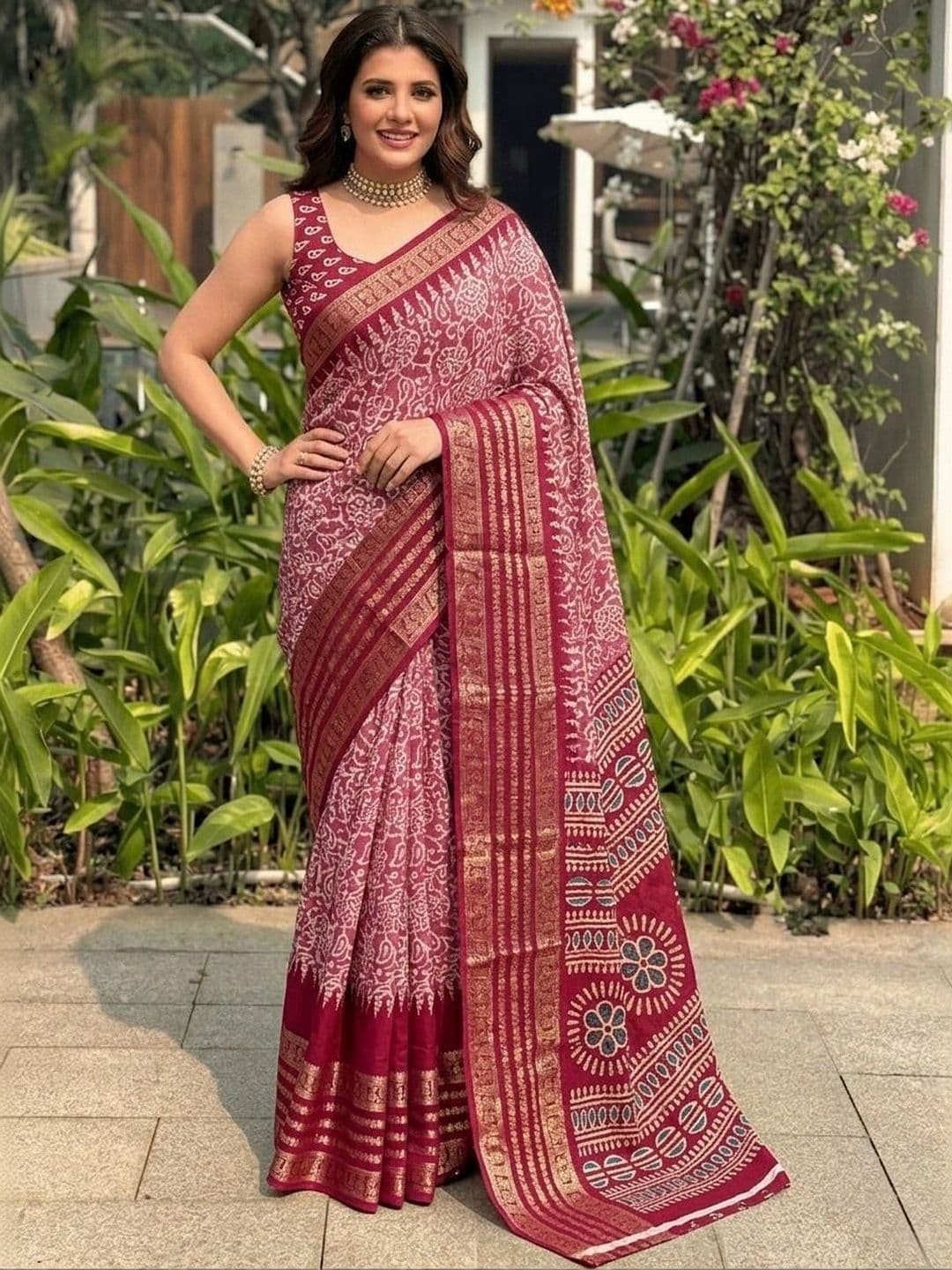 Owee Zari Silk Blend Designer Saree - view 1