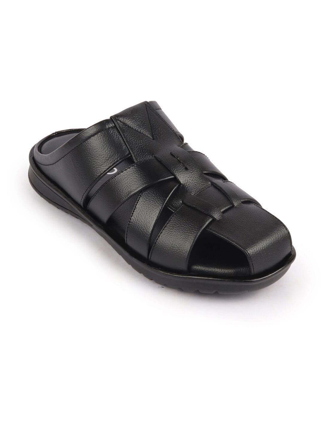 FAUSTO Men Textured Leather Comfort Sandals thumbnail 4