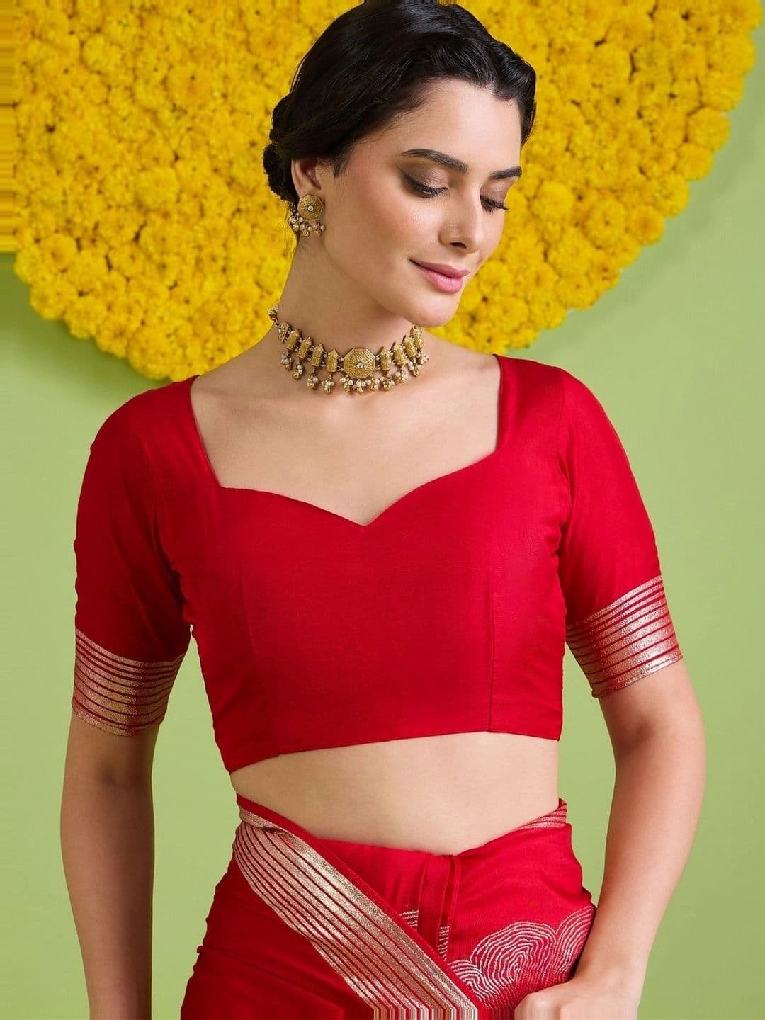 Saree mall Woven Design Silk Blend Designer Banarasi Sarees thumbnail 5