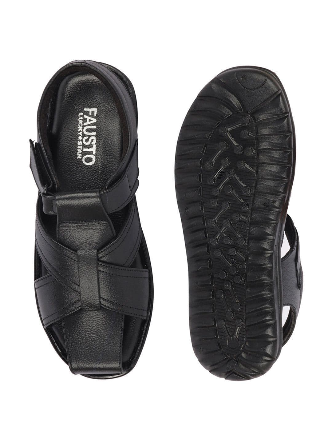 FAUSTO Men Leather Fisherman Sandals thumbnail 5