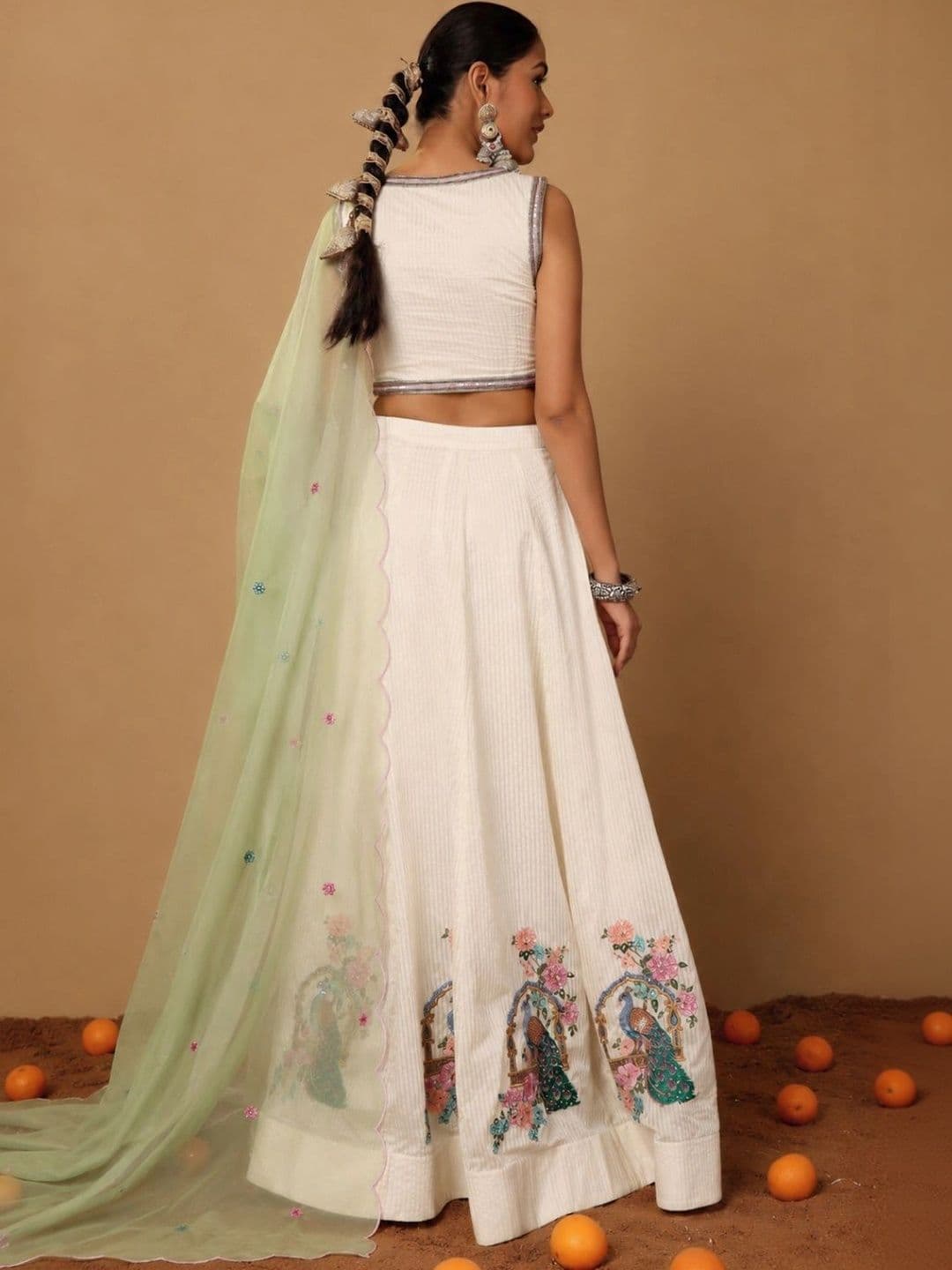 SILCHIC Embellished Sequinned Ready to Wear Lehenga & Blouse With Dupatta thumbnail 5