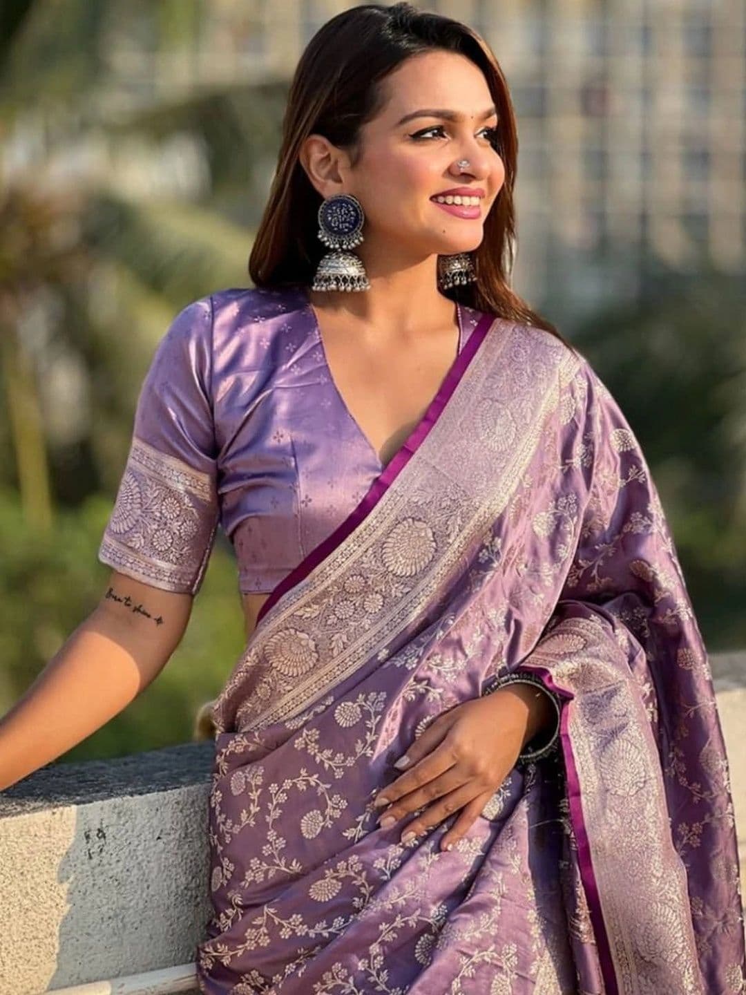 revika Woven Design Zari Art Silk Designer Kanjeevaram Saree thumbnail 3