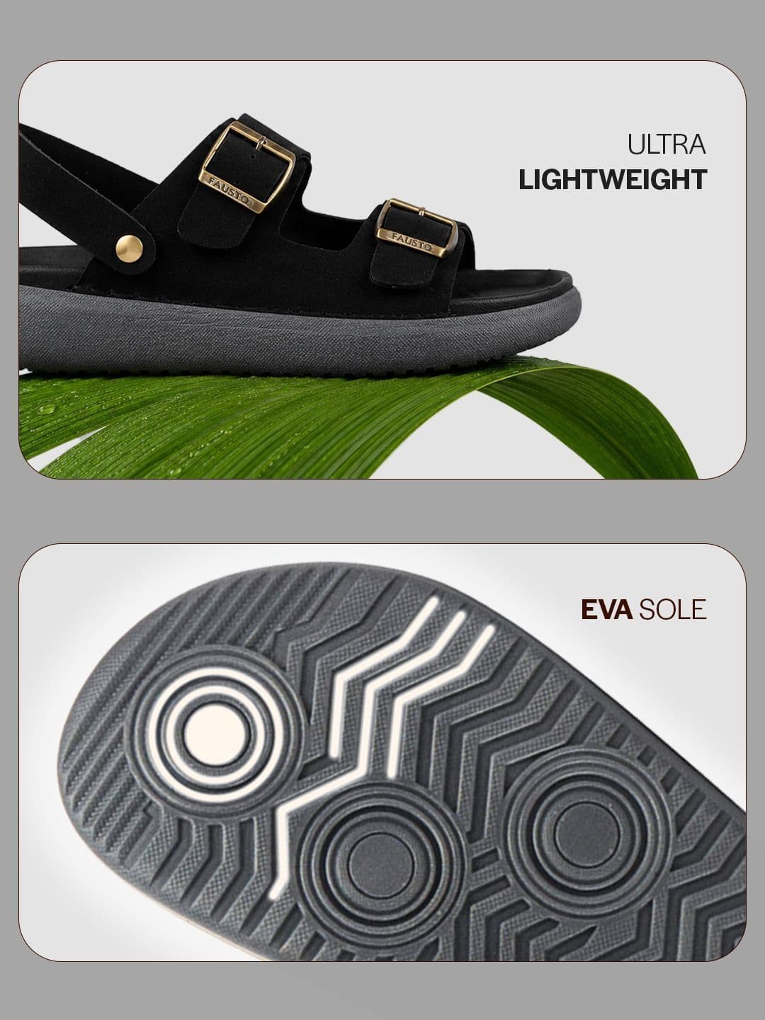 FAUSTO Men Slip-On Regular Comfort Sandals thumbnail 7