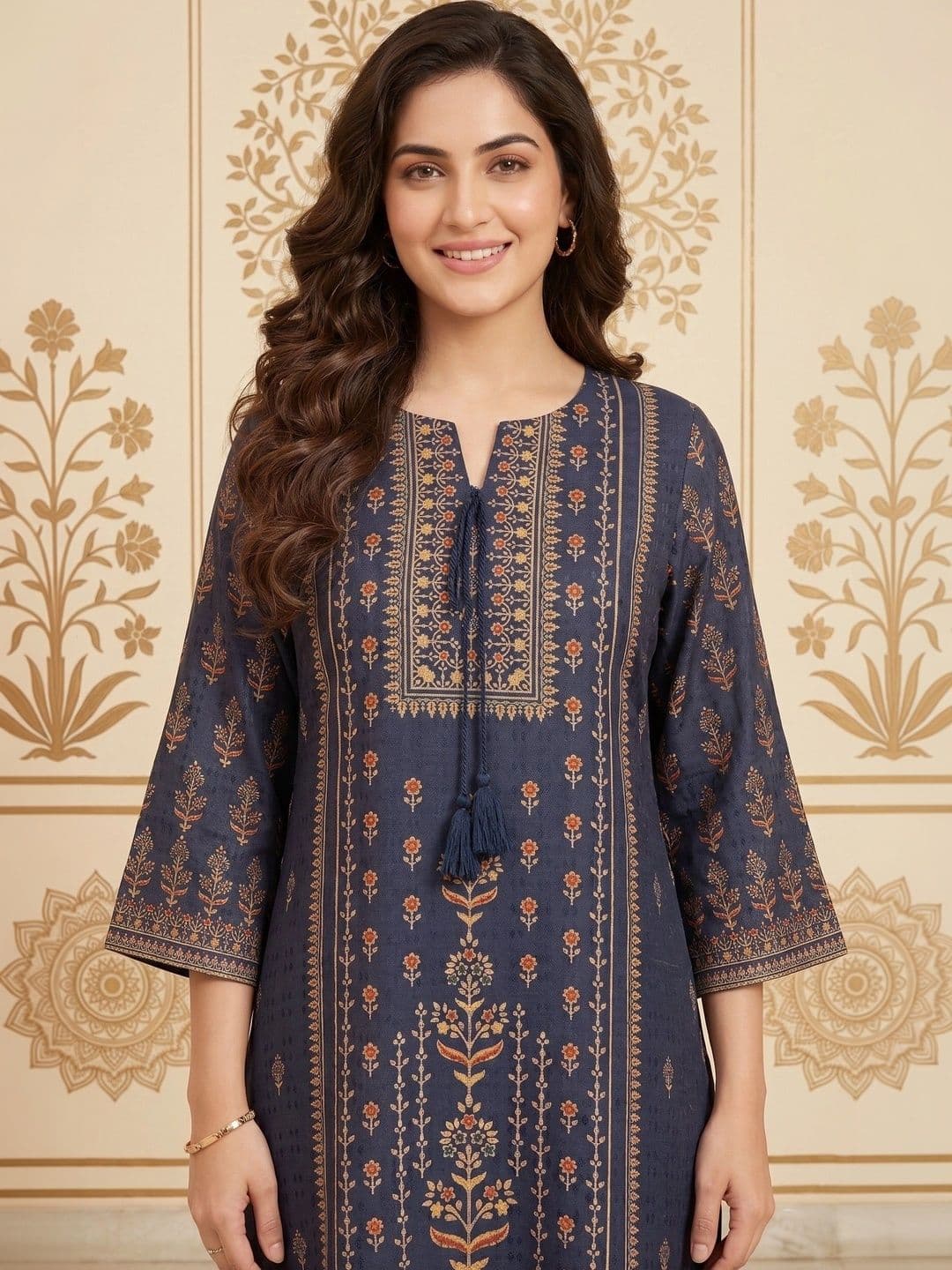 House of Pataudi Women Ethnic Motifs Printed Indie Prints Kurta thumbnail 5