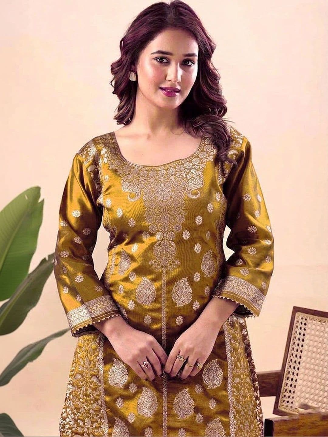 kantuba Art Silk Unstitched Dress Material thumbnail 3