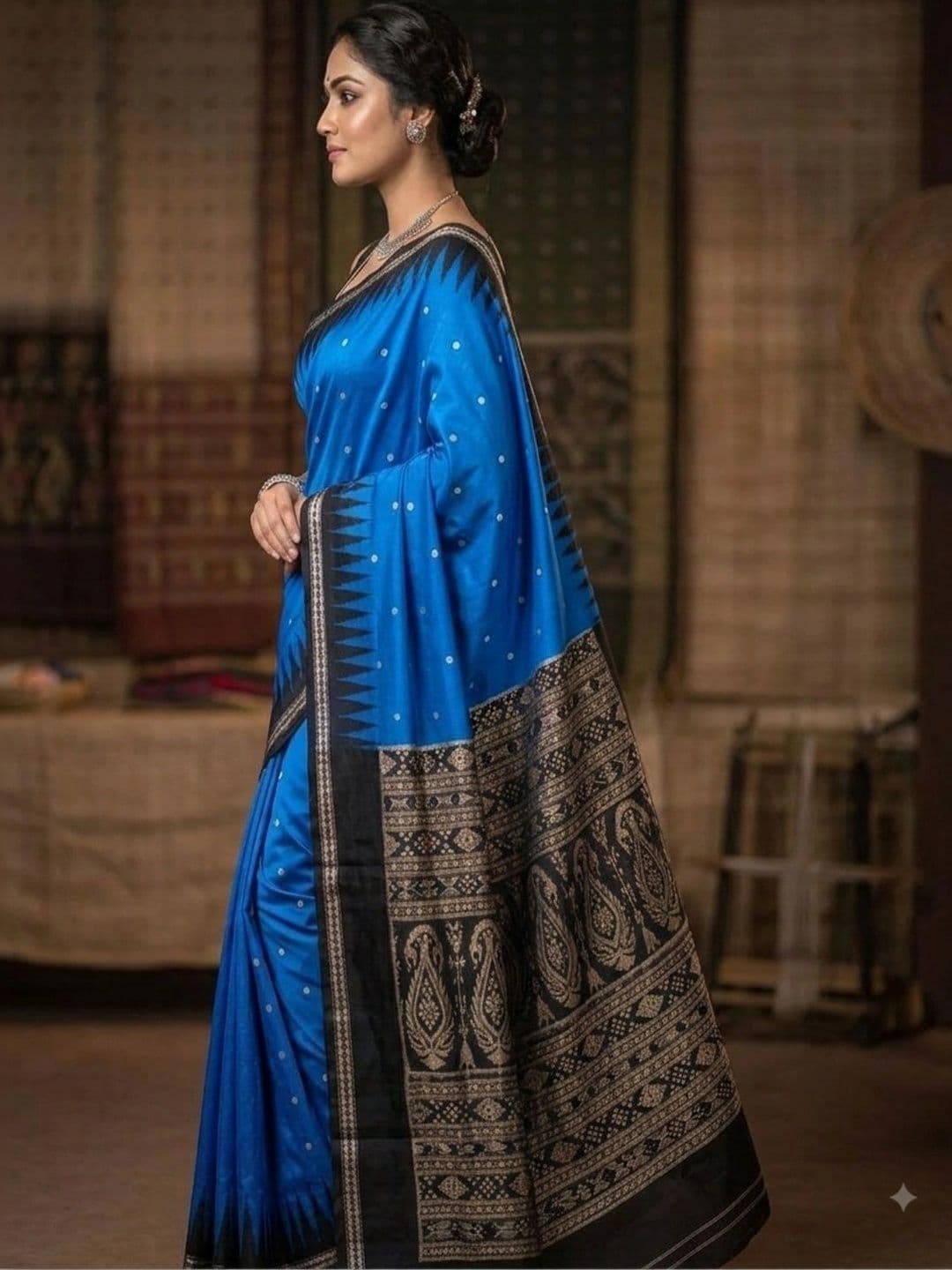 SHOPSILK Woven Design Zari Art Silk Sambalpuri Saree thumbnail 2