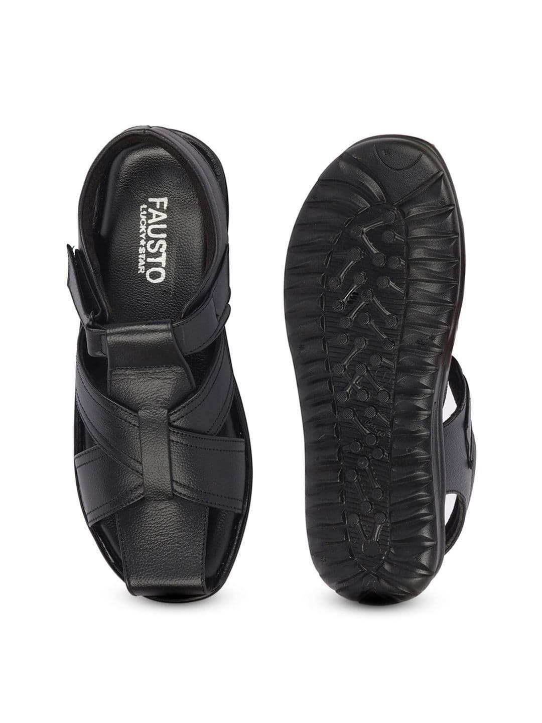 FAUSTO Men Leather Fisherman Sandals thumbnail 6