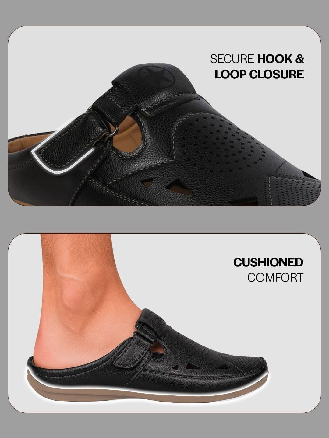 FAUSTO Men Breathable Shoe-Style Sandals thumbnail 5