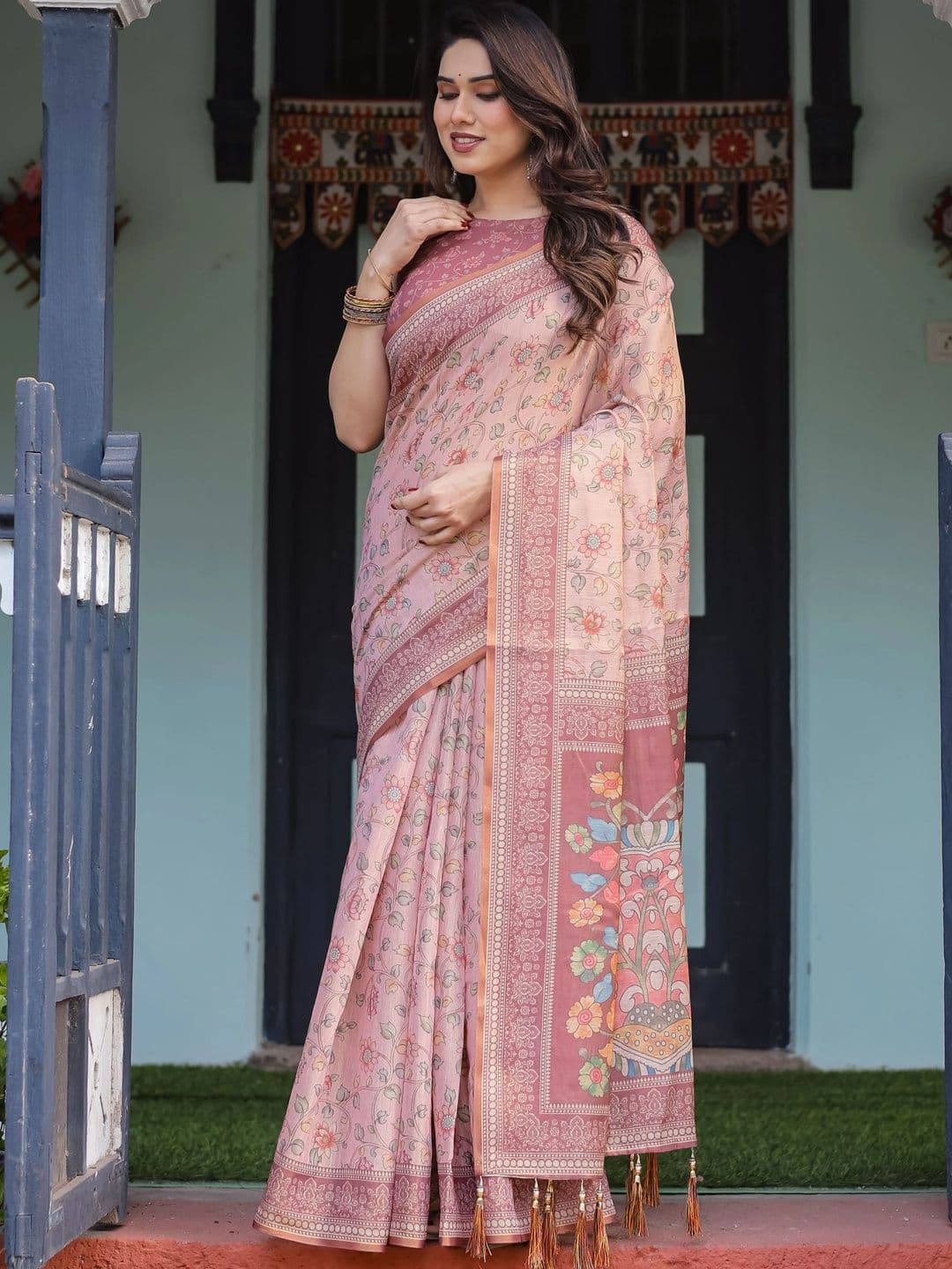 Suha Floral Art Silk Saree thumbnail 5