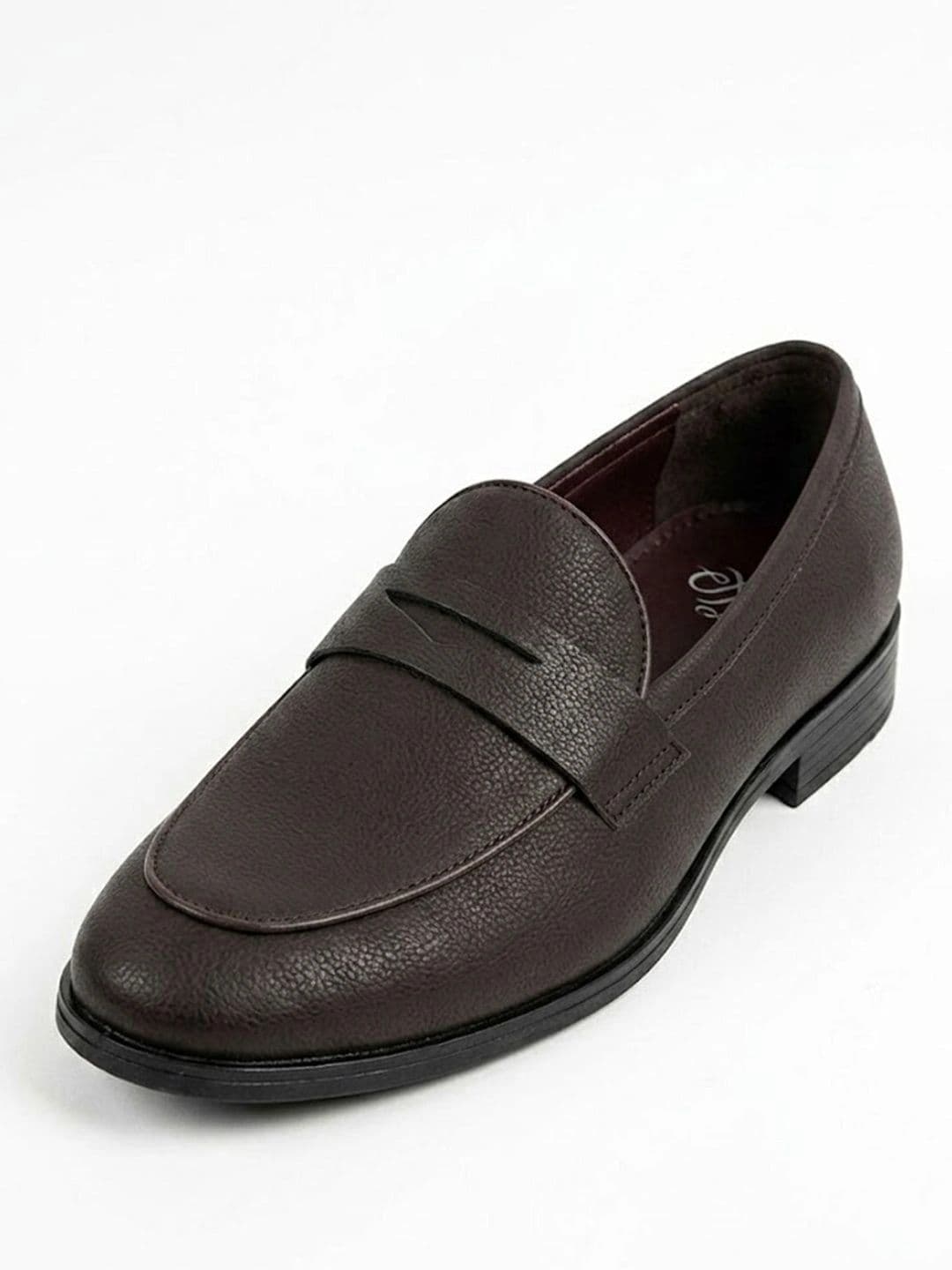 House of Pataudi Men Textured Round Toe Slip-On Loafers Formal Shoes thumbnail 2