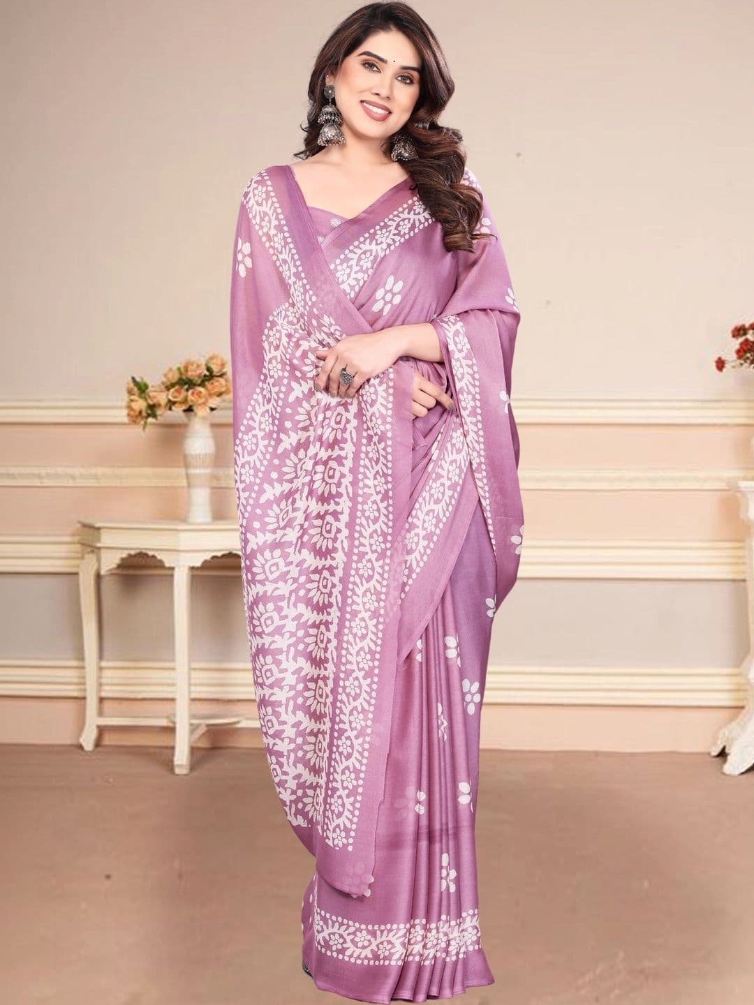 Owee Batik Pure Chiffon Designer Saree - view 1