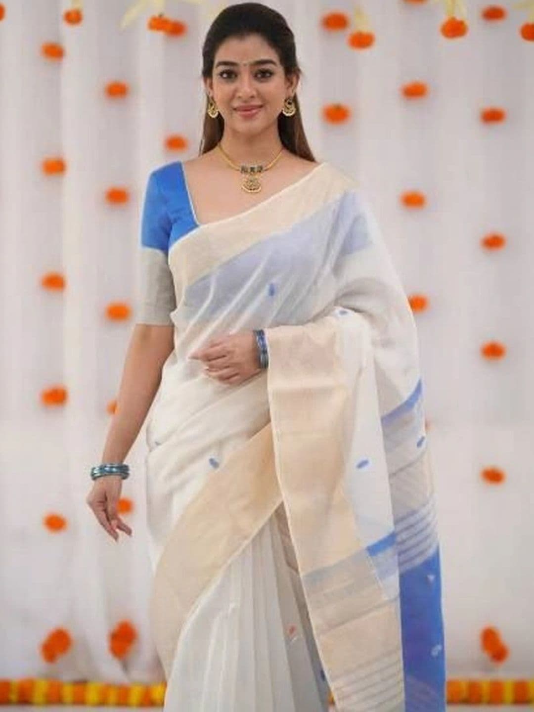 revika Striped Zari Art Silk Designer Kanjeevaram Saree thumbnail 2