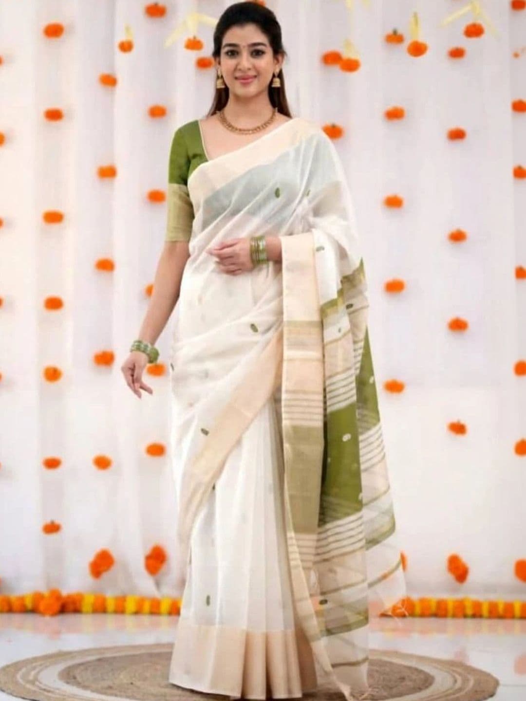 revika Zari Art Silk Designer Kanjeevaram Saree thumbnail 4