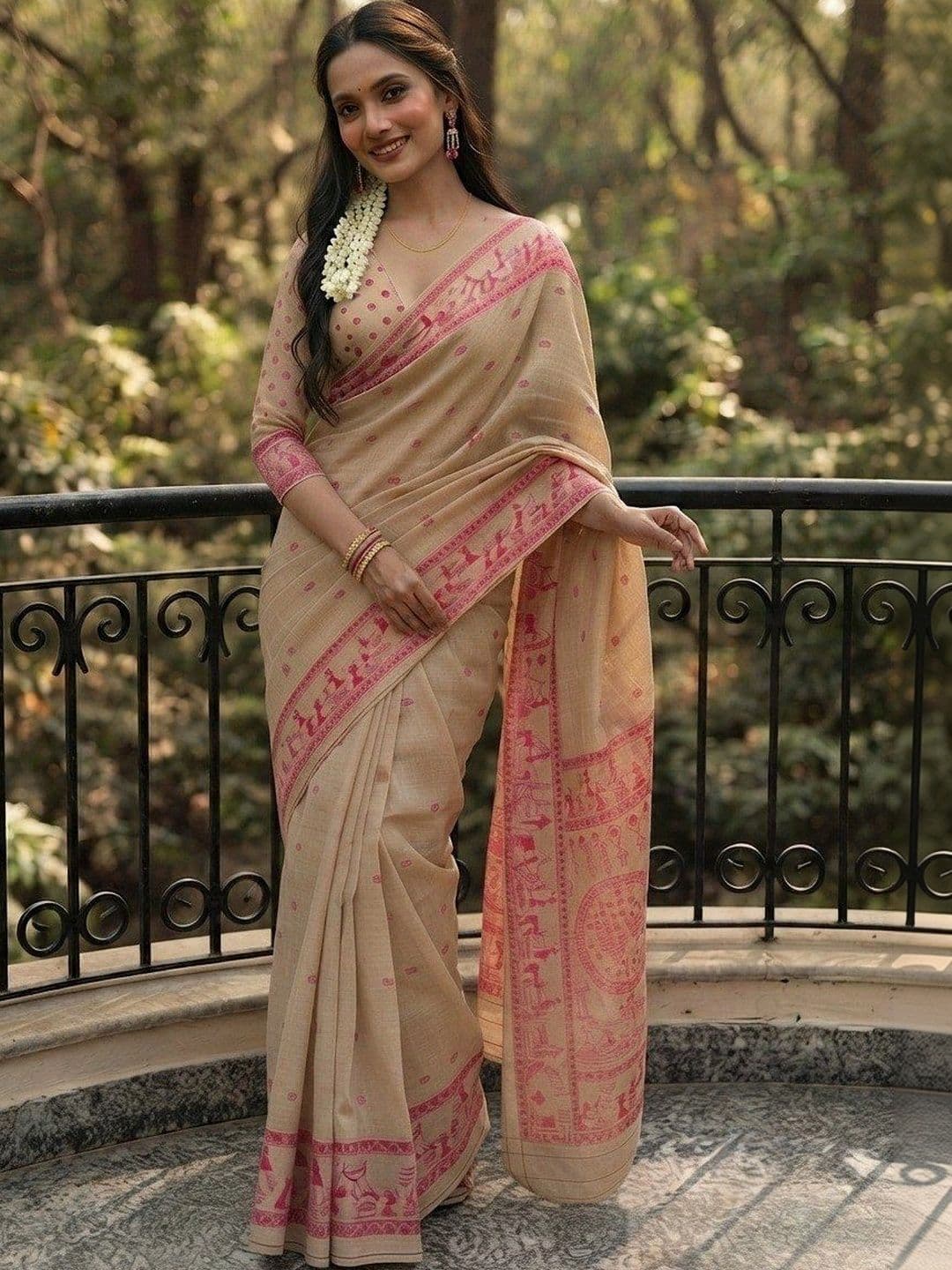 SZN Warli Chanderi Saree - view 1
