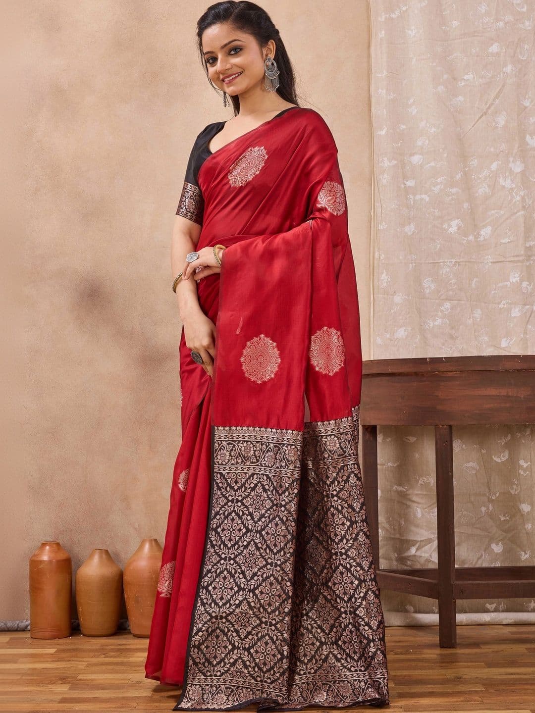 Moda Rapido Zari Art Silk Saree thumbnail 3