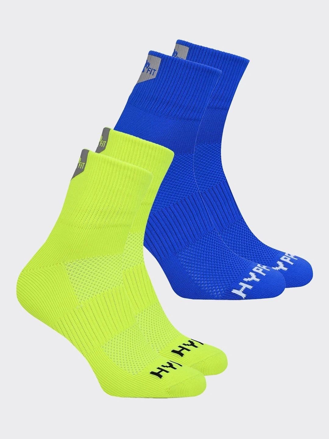 HYPR FIT Men Pack of 2 Multi Cotton Anti-Odour Compression Fit Socks thumbnail 5