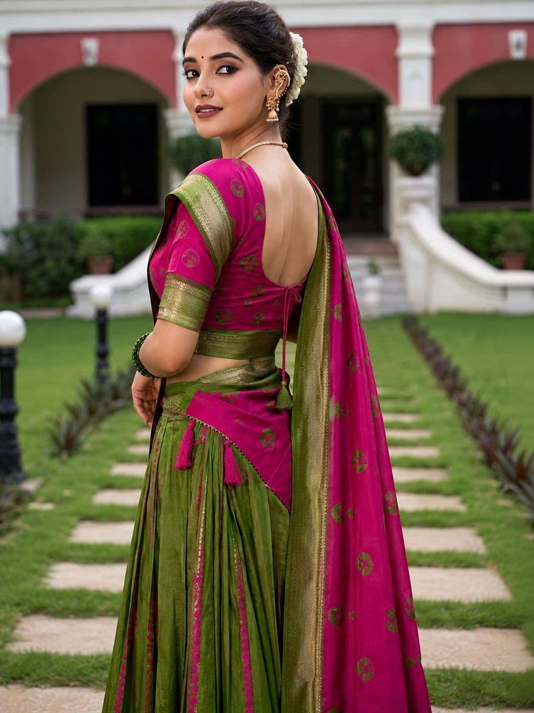 YOONECK Ready to Wear Lehenga & Blouse With Dupatta thumbnail 4