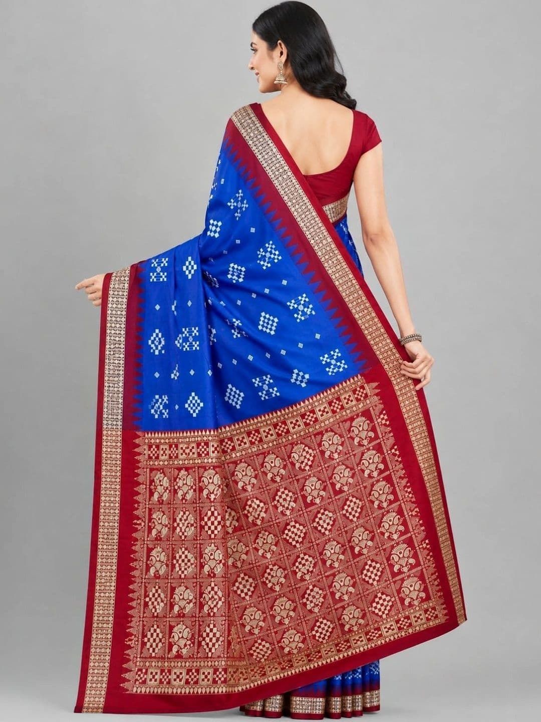 SHOPSILK Woven Design Zari Art Silk Sambalpuri Saree thumbnail 3