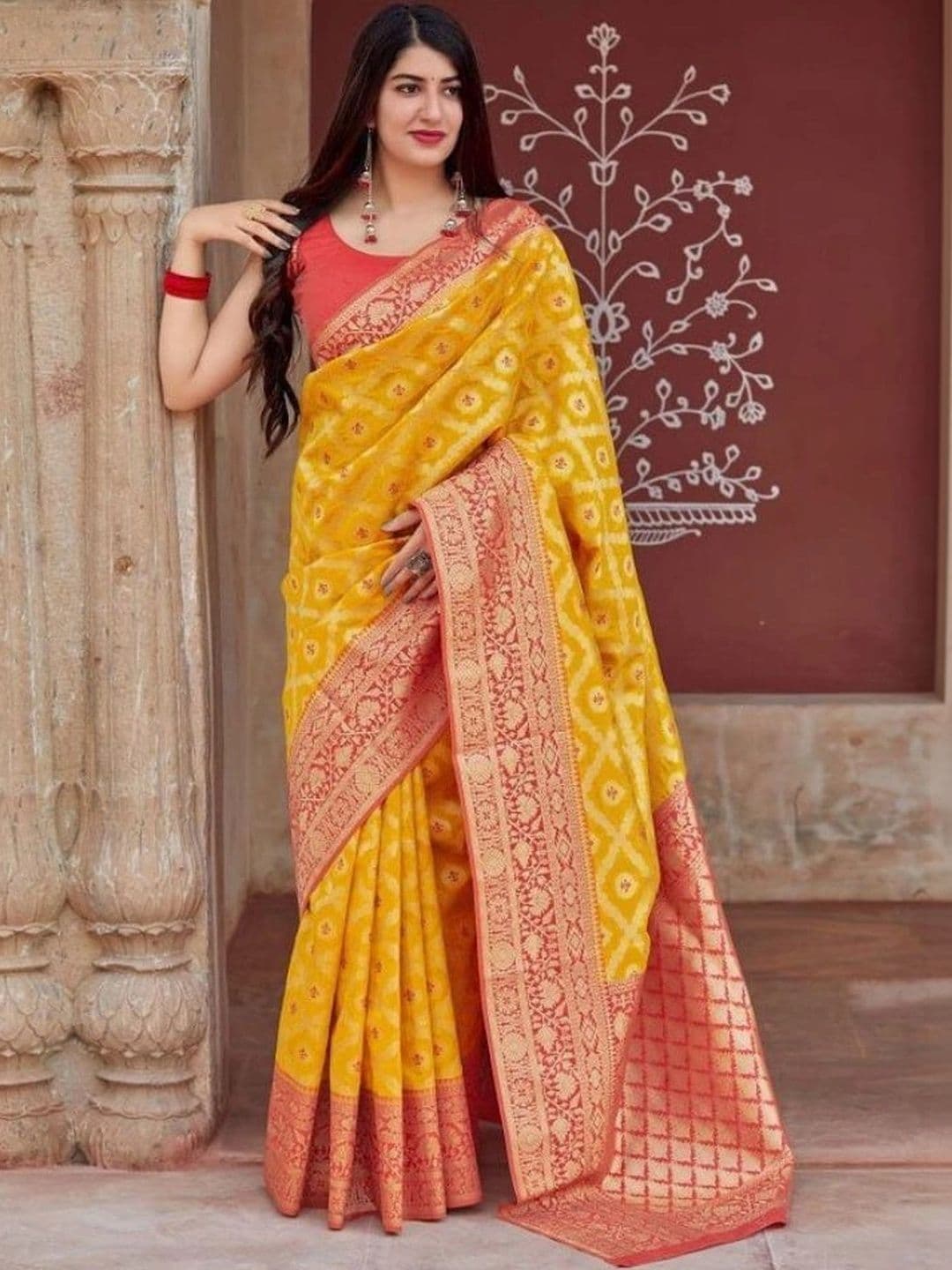 revika Woven Design Zari Art Silk Designer Kanjeevaram Saree - view 1