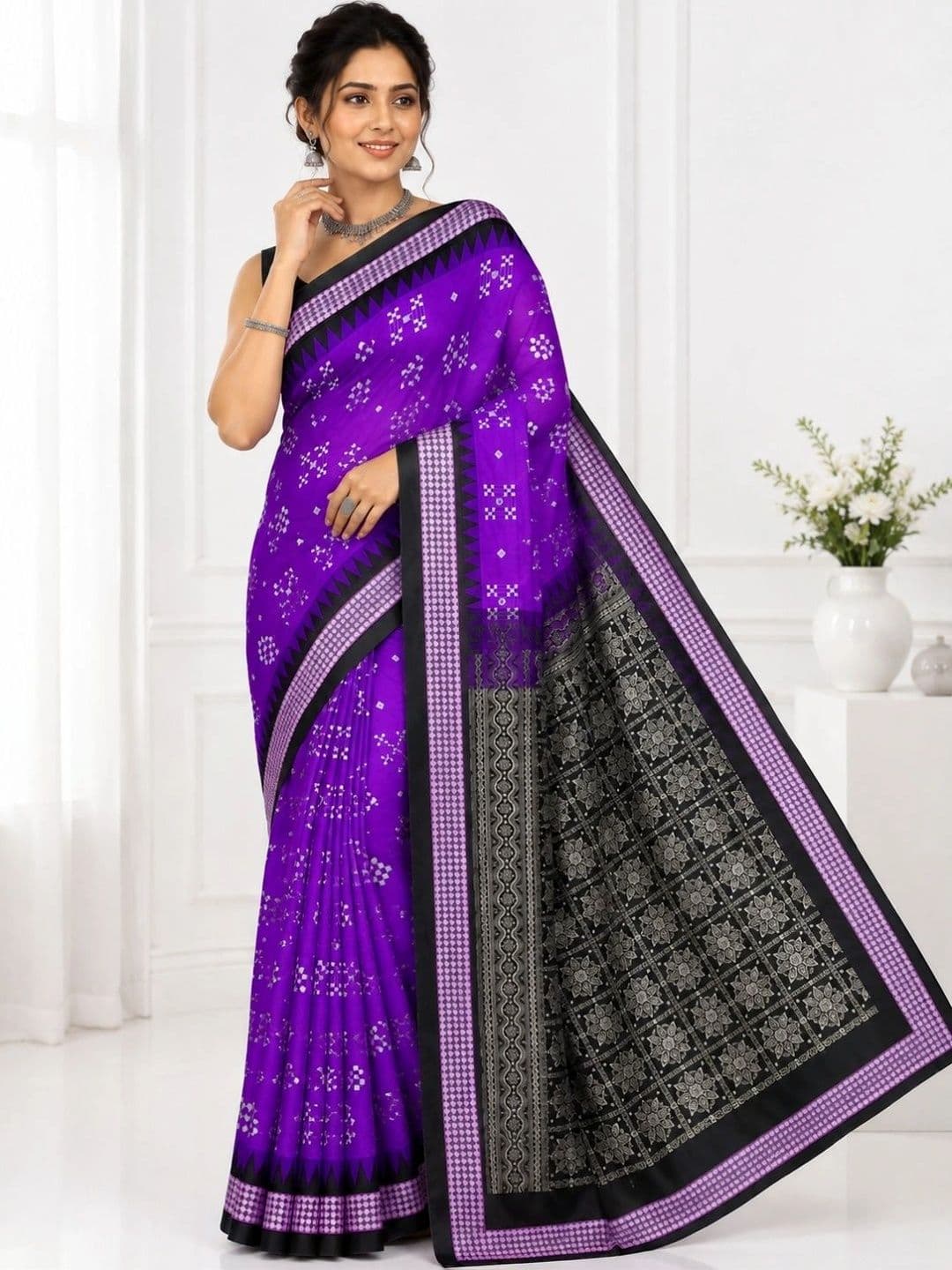 SHOPSILK Woven Design Art Silk Sambalpuri Saree thumbnail 3