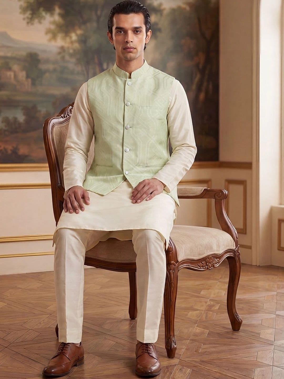 House of Pataudi Jacquard Woven Design Koti thumbnail 6