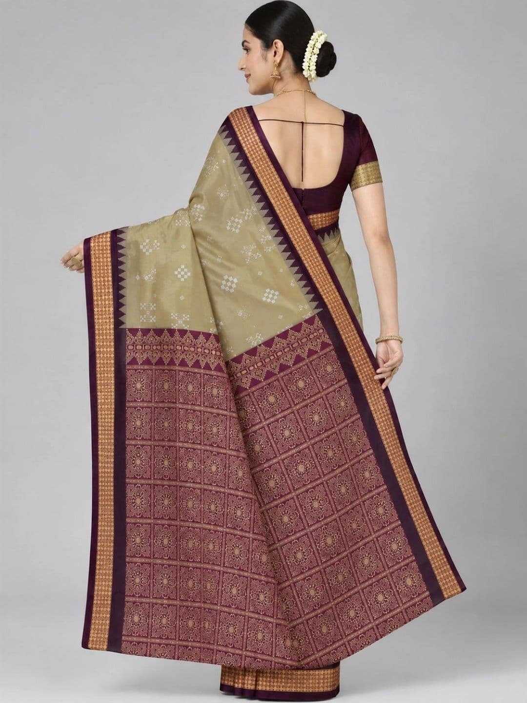 SHOPSILK Woven Design Zari Art Silk Sambalpuri Saree thumbnail 4