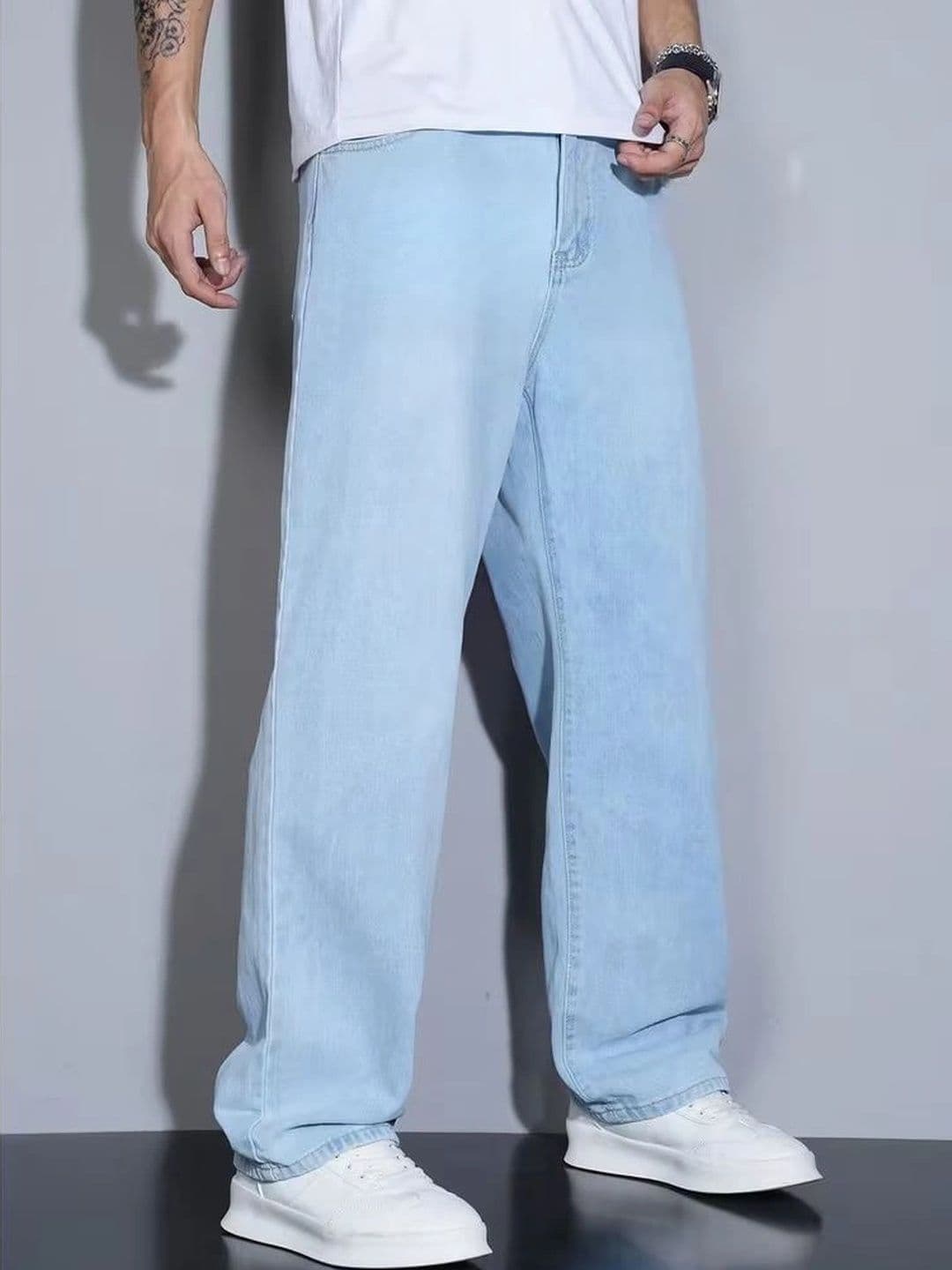 PINKLIT Men Straight Fit Mid-Rise Jeans thumbnail 5