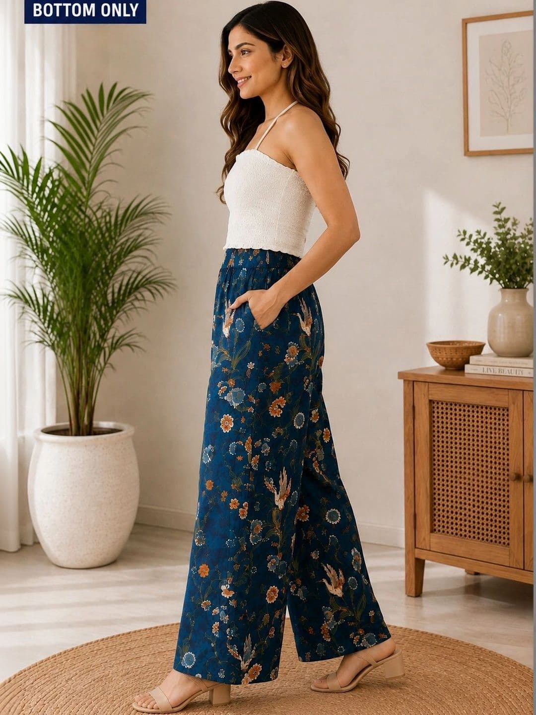 HAYA ETHNIC Women Floral Printed Ethnic Palazzos thumbnail 4