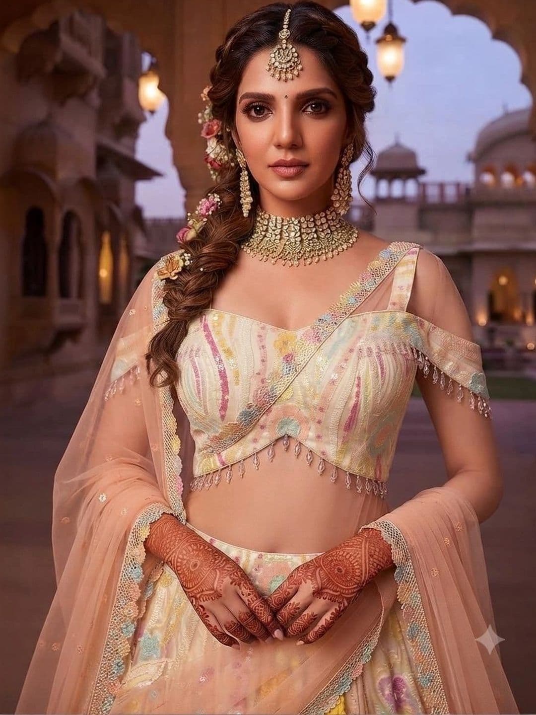 Indi Kal Embellished Sequinned Ready to Wear Lehenga & Blouse With Dupatta thumbnail 2