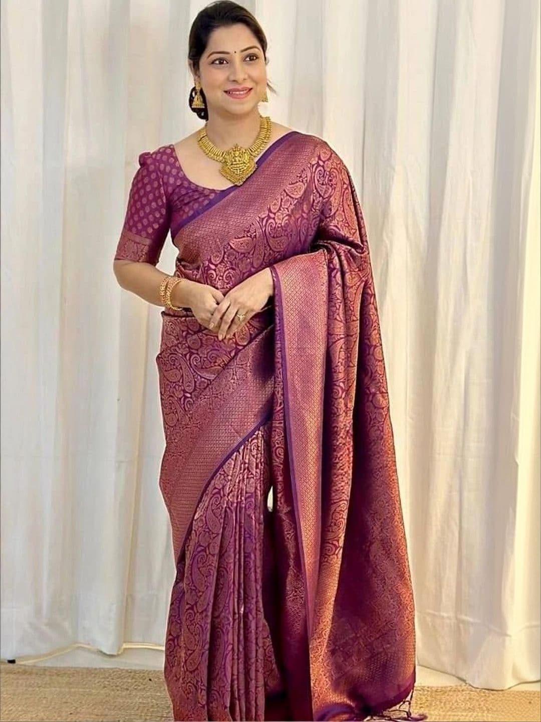 revika Woven Design Zari Art Silk Designer Kanjeevaram Saree - view 1