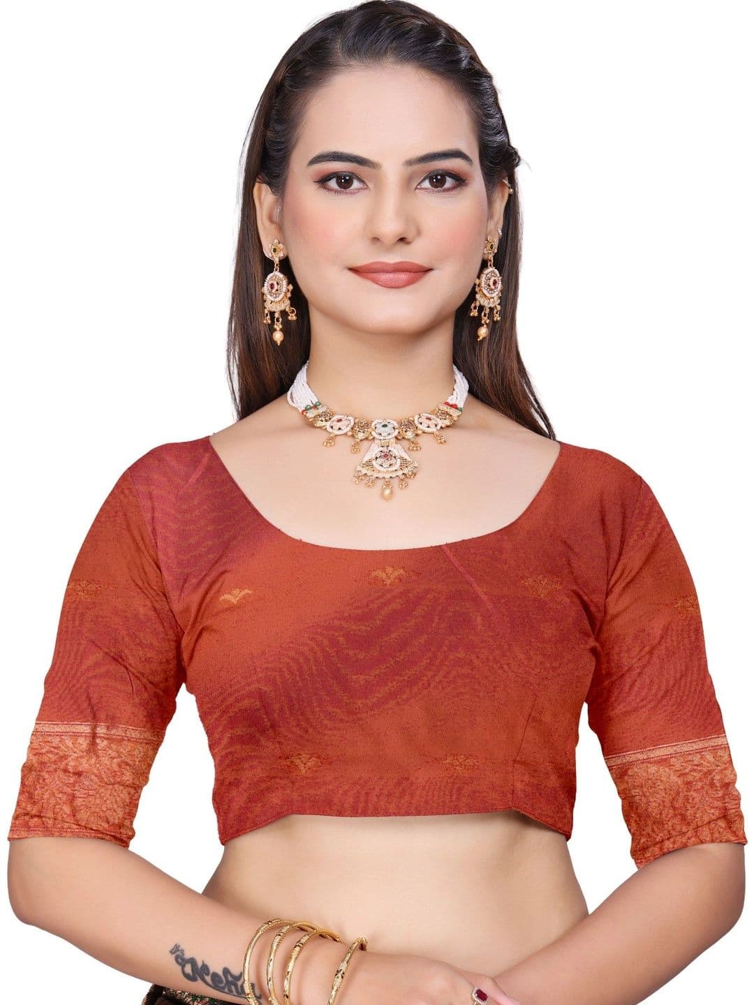revika Paisley Zari Art Silk Designer Kanjeevaram Saree thumbnail 3