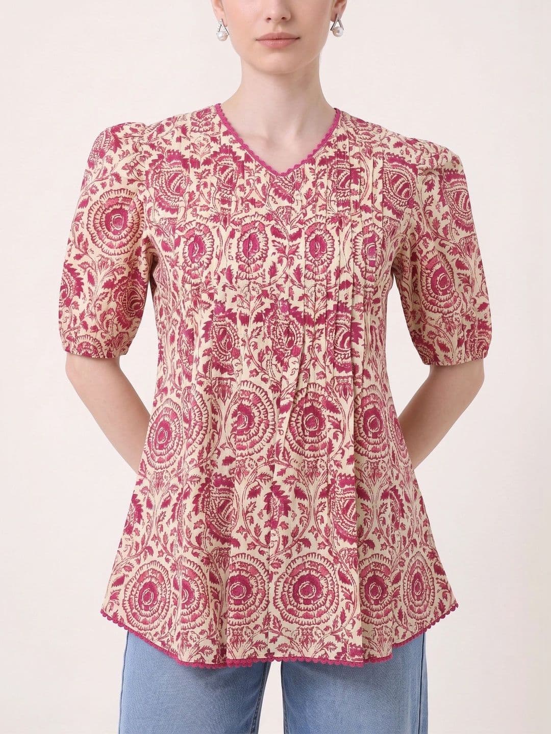 COTTON CULTURE Women Ethnic Motifs Printed Indie Prints Kurta thumbnail 4