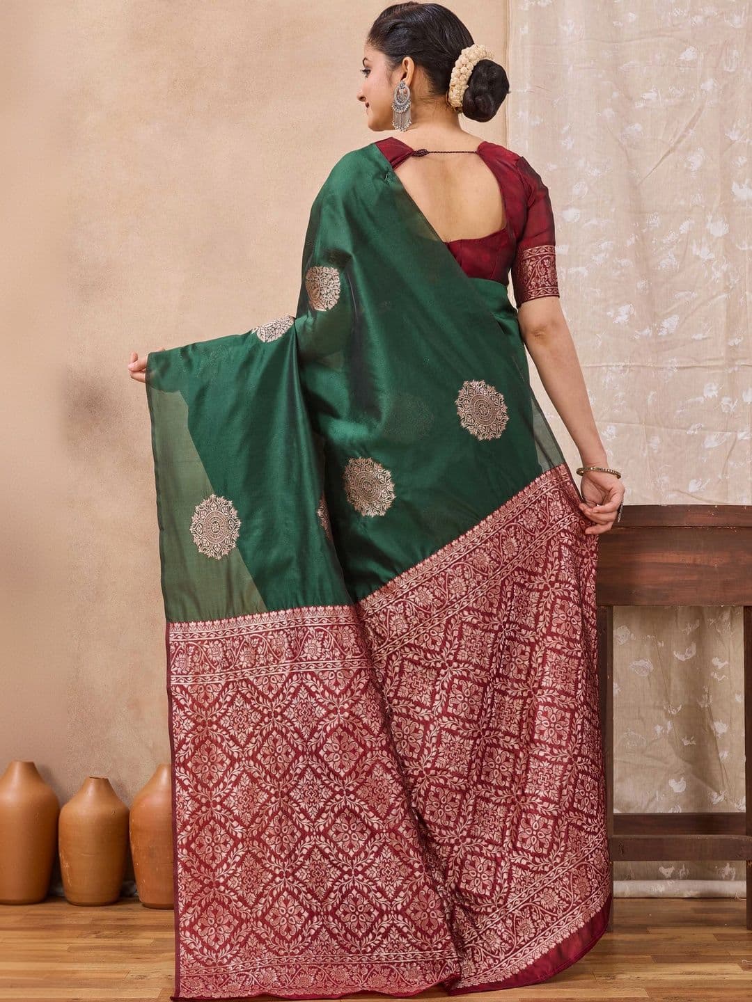 Moda Rapido Woven Design Zari Art Silk Saree thumbnail 2