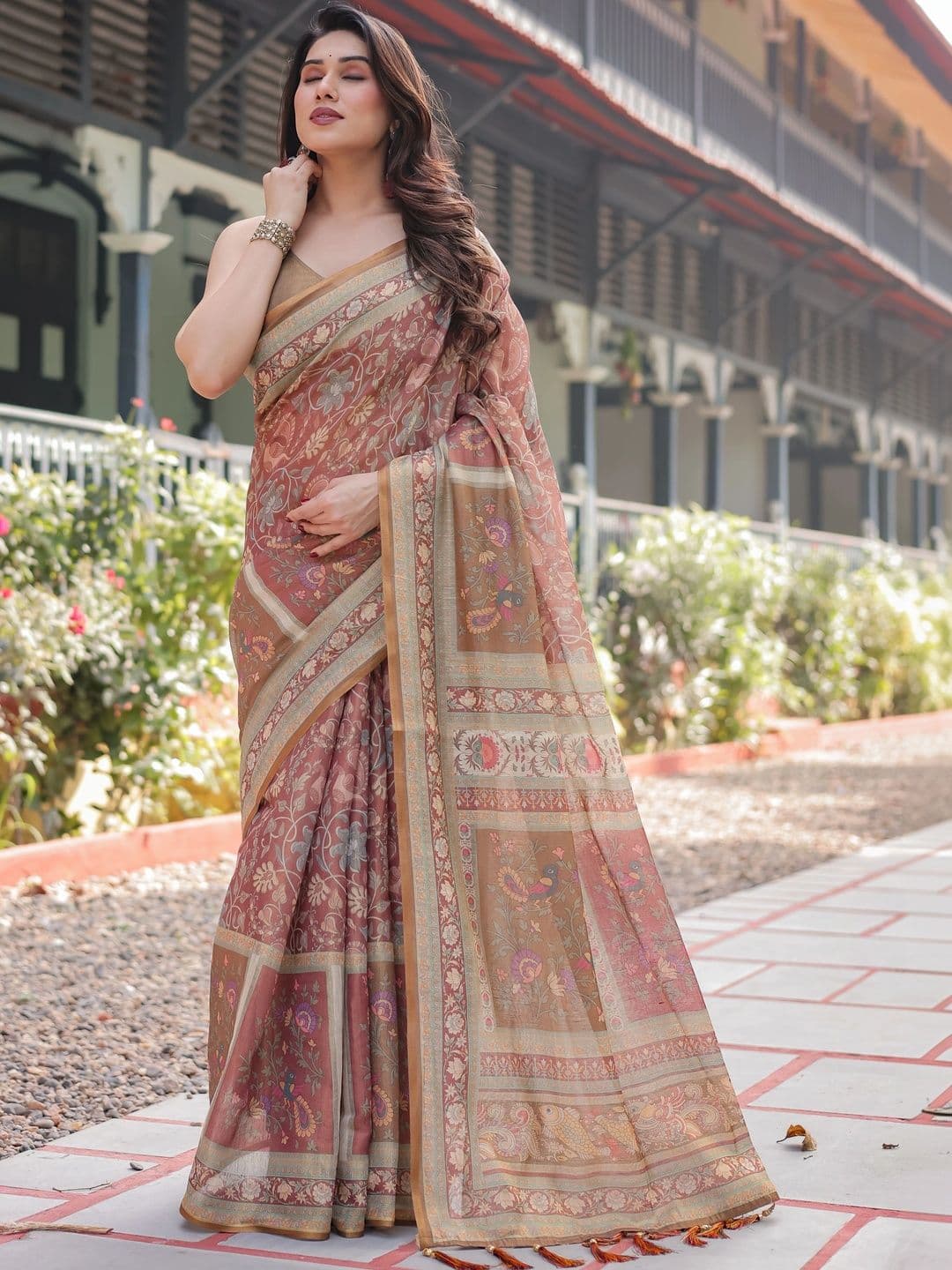 Suha Floral Art Silk Saree thumbnail 7